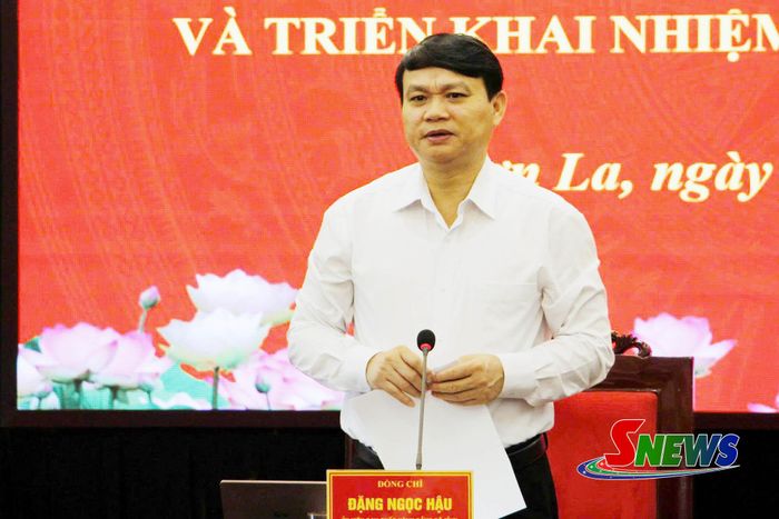 Đồng chí Đặng Ngọc Hậu, Phó Chủ tịch UBND tỉnh phát biểu kết luận Hội nghị.