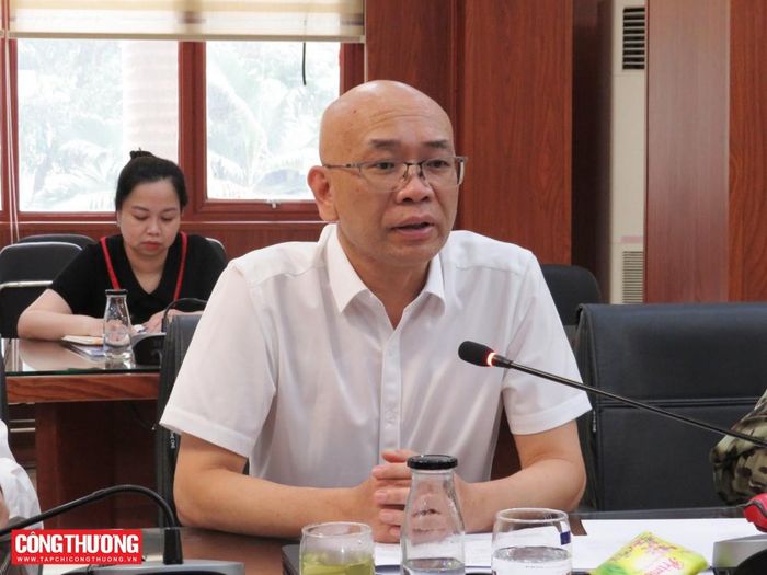 Ông Trần Thanh Hải - Phó Cục trưởng Cục Xuất nhập khẩu, Bộ Công Thương phát biểu tại buổi làm việc.