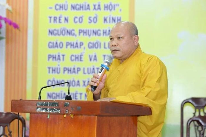  Đại đức Thích Thiện Thức phát biểu khai mạc khóa tập huấn 