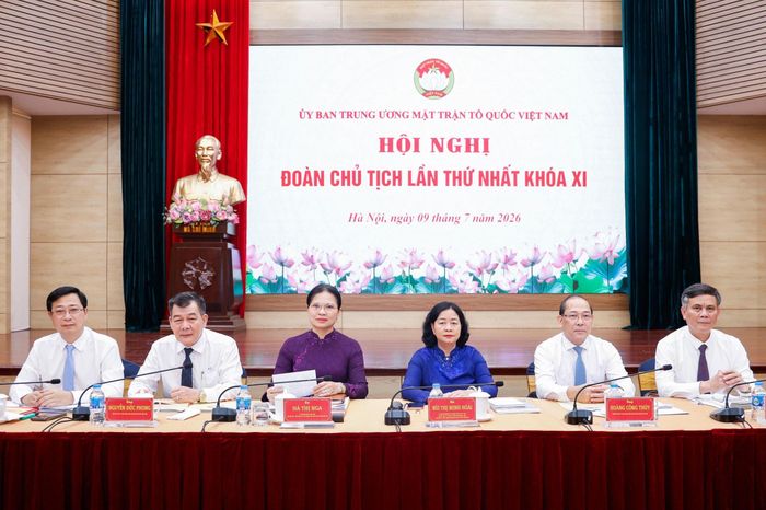 Lãnh đạo Ủy ban Trung ương MTTQ Việt Nam. Ảnh: Q.V.