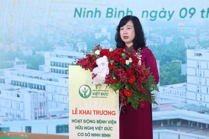Bộ trưởng Bộ Y tế Đào Hồng Lan phát biểu tại buổi lễ - Ảnh: VGP.