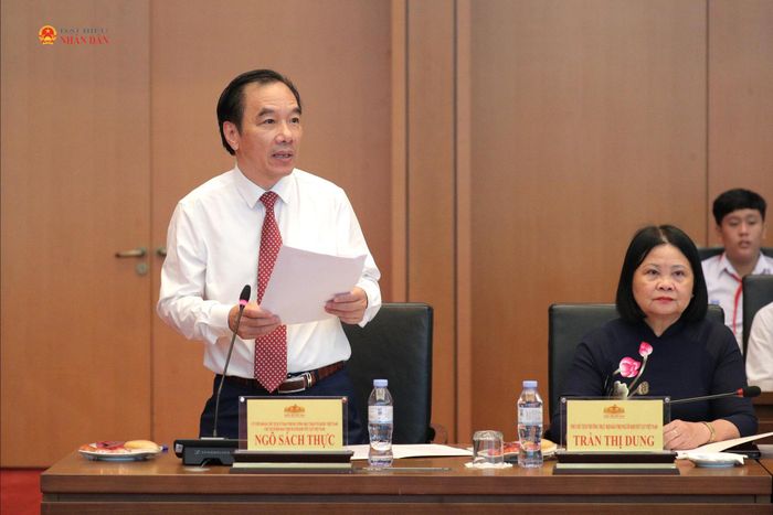 Chủ tịch Hội Bảo trợ Người khuyết tật Việt Nam Ngô Sách Thực phát biểu. Ảnh: Hồ Long
