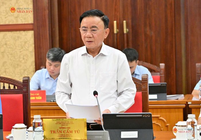 Thường trực Ban Bí thư Trần Cẩm Tú phát biểu tại Hội nghị