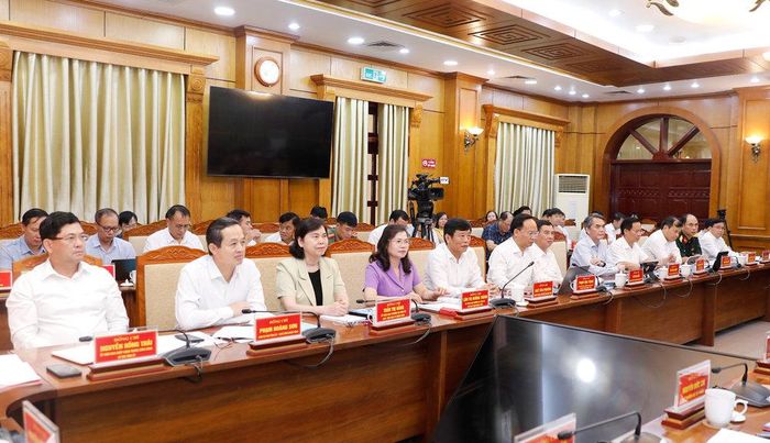 Lãnh đạo tỉnh Bắc Ninh tại buổi làm việc. Ảnh: PV