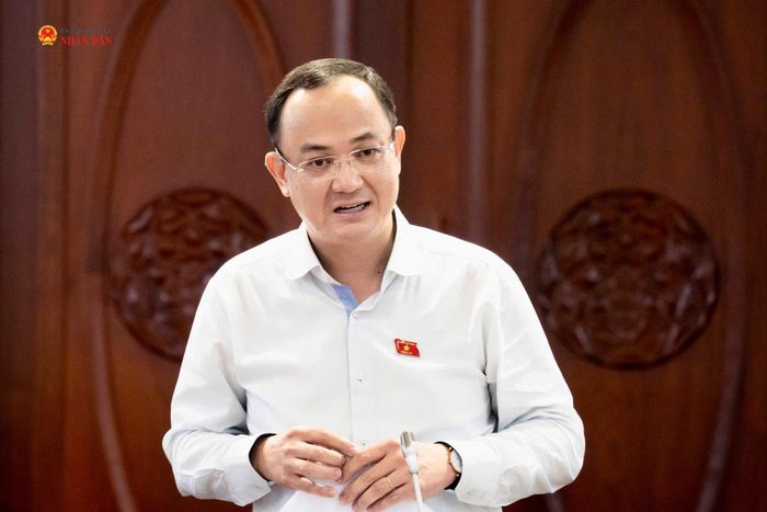 ĐBQH hoạt động chuyên trách tại Ủy ban Khoa học, Công nghệ và Môi trường Nguyễn Ngọc Sơn phát biểu