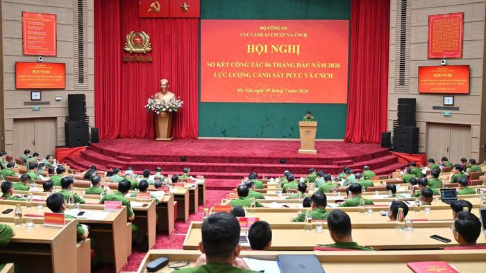 Hội nghị Sơ kết công tác 6 tháng đầu năm 2026 của lực lượng Cảnh sát phòng cháy, chữa cháy và cứu nạn, cứu hộ.