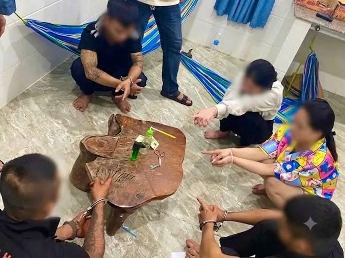 Nhóm đối tượng nam, nữ tổ chức sử dụng trái phép chất ma túy.