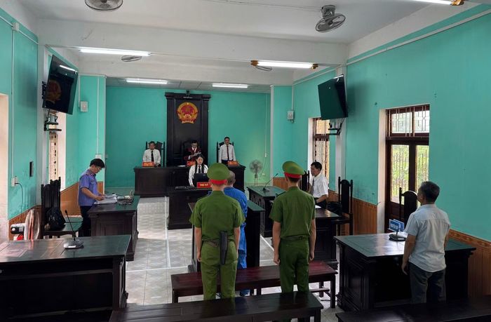 Bị cáo tại phiên tòa sơ thẩm.