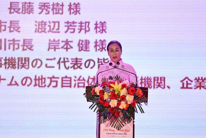 Bà Nguyễn Thị Anh Thi, Phó Chủ tịch UBND TP Đà Nẵng phát biểu khai mạc Lễ hội Việt Nam - Nhật Bản TP Đà Nẵng 2026.
