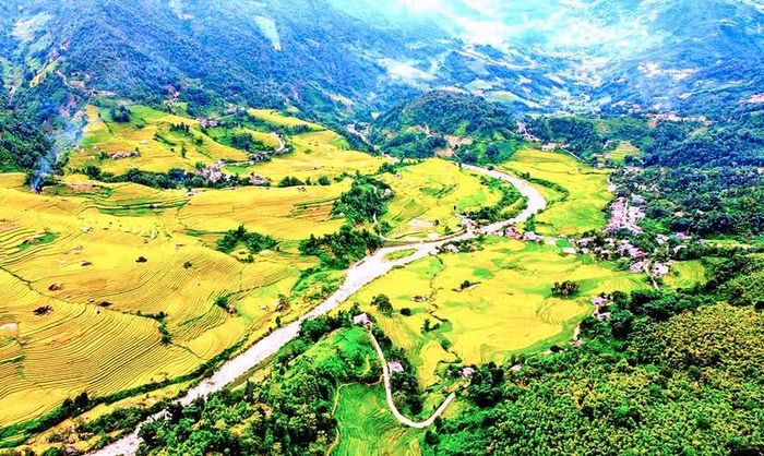 Vẻ đẹp mùa lúa chín ở Nậm Sài, xã Mường Bo Ảnh: Quốc Hồng