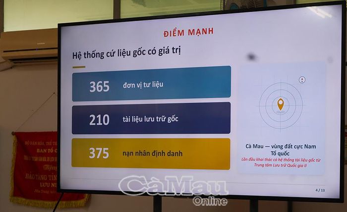 Số liệu hệ thống cứ liệu về chứng tích tội ác chiến tranh tại Biệt khu Hải Yến - Bình Hưng mà nhóm đề tài đã nghiên cứu.