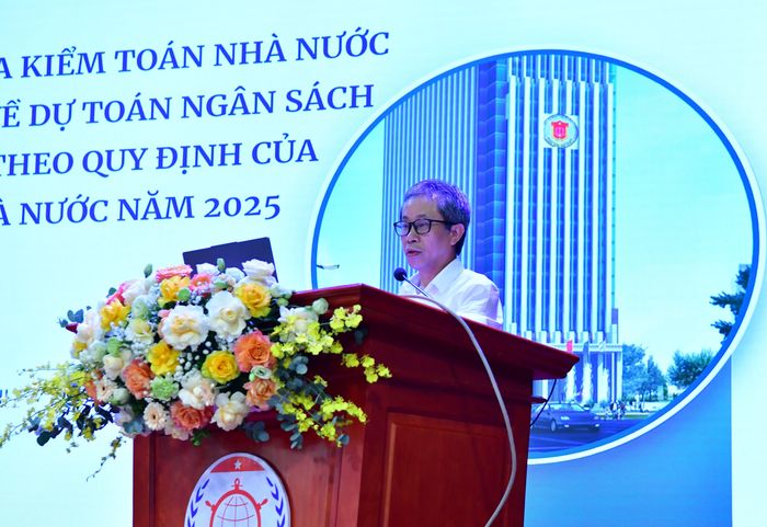 Ông Phan Trường Giang - Phó Kiểm toán trưởng KTNN chuyên ngành II phát biểu. Ảnh: Thùy Anh