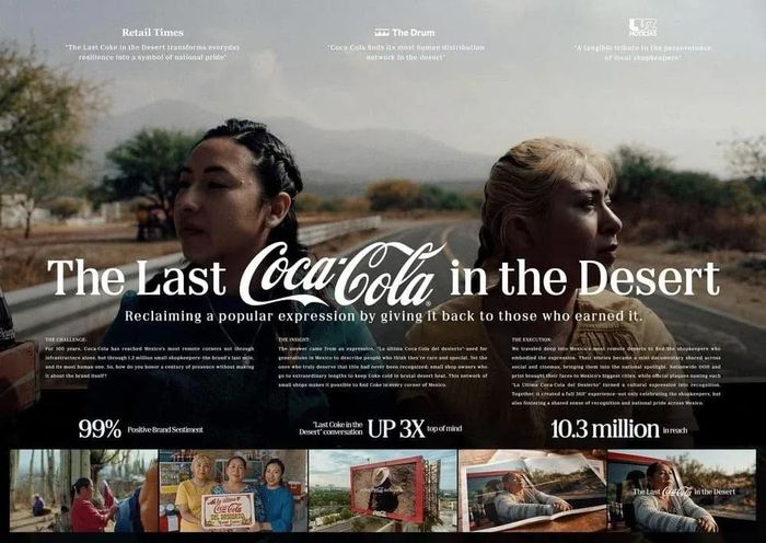Coca-Cola kể câu chuyện 100 năm bằng chiếc máy bán nước giữa sa mạc