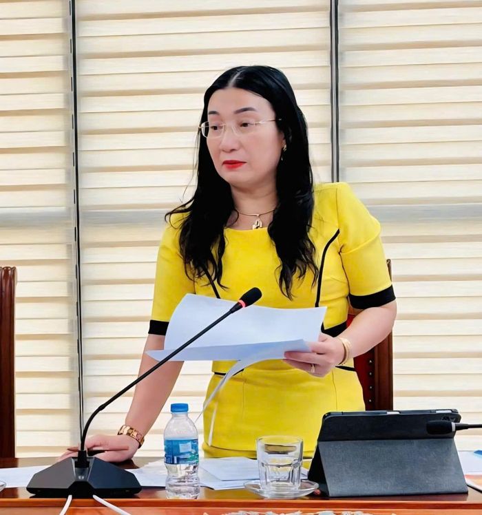  Lãnh đạo Sở Tài chính báo cáo. 