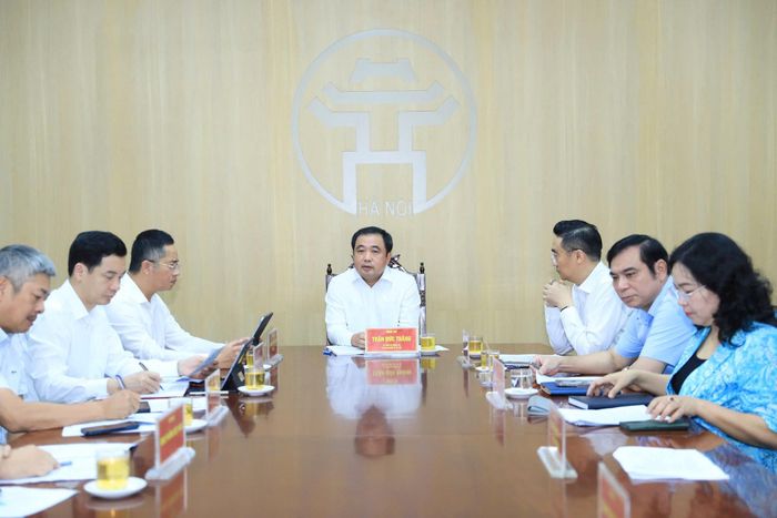 Bí thư Thành ủy Hà Nội Trần Đức Thắng phát biểu chỉ đạo tại buổi tiếp công dân. Ảnh: Nguyễn Quang
