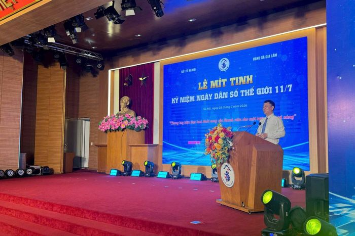 Tiến sĩ Lê Thanh Dũng, Cục trưởng Cục Dân số (Bộ Y tế) phát biểu. Ảnh: Mai Hoa