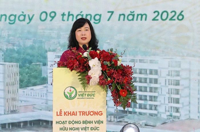Bộ trưởng Đào Hồng Lan phát biểu.
