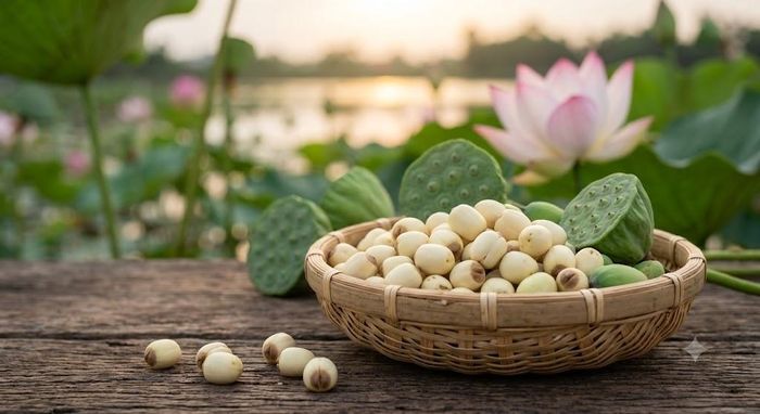Hạt sen có tác dụng bổ tỳ, dưỡng tâm, ích thận, chỉ tả.