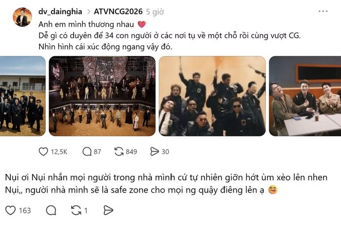 Các khán giả cũng để lại những lời nhắn nhủ dưới bài đăng của "Nụi" Nghĩa.