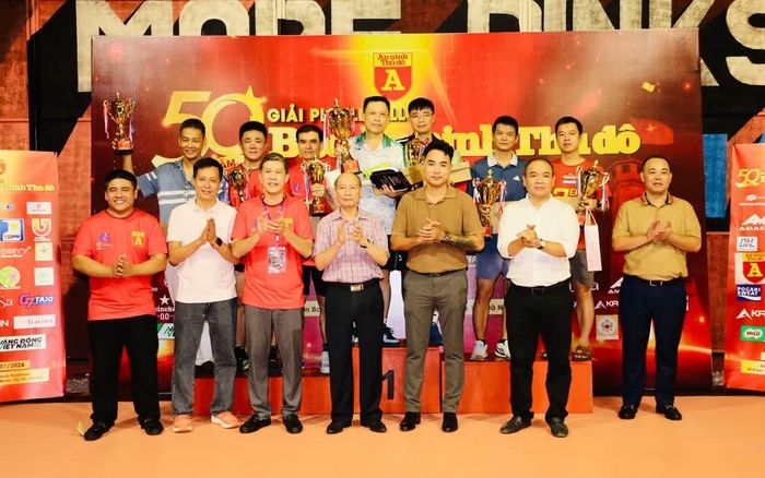 Tại nội dung đôi nam đôi nam lãnh đạo, giải Nhất thuộc về cặp vận động viên Nguyễn Thành Lợi - Nguyễn Trung Kiên. Giải Nhì là cặp Lê Công Trung - Phạm Đức Hà. Hai cặp Dương Minh Tuyến - Hoàng Trung Hiếu, Hà Văn Kiệm - Nguyễn Trường Minh đồng hạng Ba.