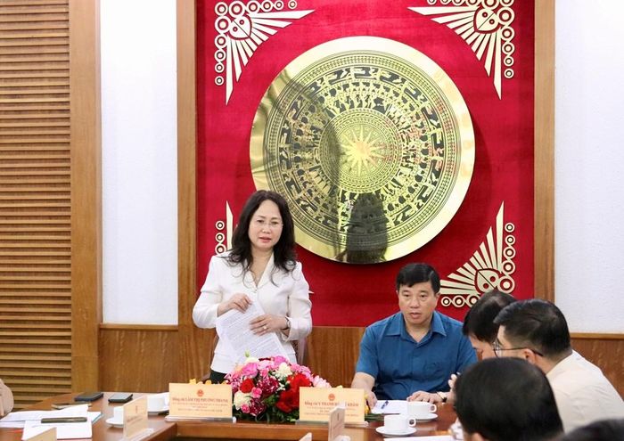 Bộ trưởng Lâm Thị Phương Thanh kết luận buổi làm việc