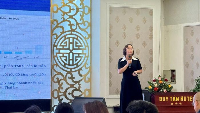 Bà Nguyễn Phương Ly - Chuyên viên Trung tâm Phát triển Thương mại điện tử và Công nghệ số (eComDX)