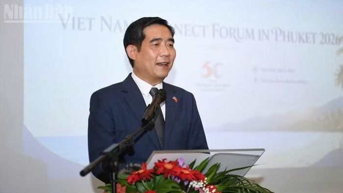 Đại sứ Việt Nam tại Thái Lan Phạm Việt Hùng nêu bật những thành quả hợp tác giữa hai nước. (Ảnh: XUÂN SƠN)