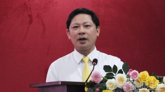 Tổng Giám đốc Tổng Công ty Bưu điện Việt Nam Chu Quang Hào phát biểu ý kiến tại buổi lễ.