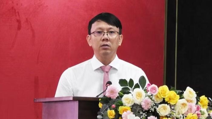 Phó Chủ tịch Ủy ban nhân dân tỉnh Khánh Hòa Nguyễn Thanh Hà phát biểu ý kiến tại buổi lễ.