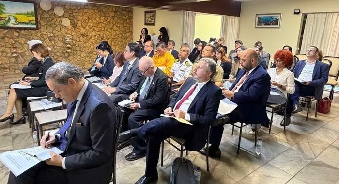  Tọa đàm thu hút được sự quan tâm của đại diện các hiệp hội, ngành hàng và doanh nghiệp Brazil. (Ảnh: Đại sứ quán Việt Nam tại Brazil cung cấp) 