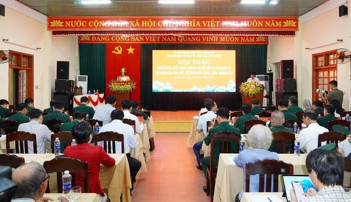 Hội thảo xác minh thông tin liệt sĩ, mộ liệt sĩ tại khu vực Câu Nhi, xã Nam Hải Lăng.