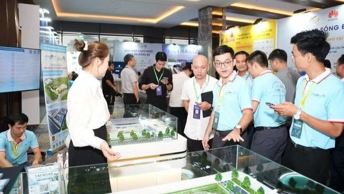 Không gian triển lãm tại Diễn đàn Phát triển Khu công nghiệp Việt Nam 2026.