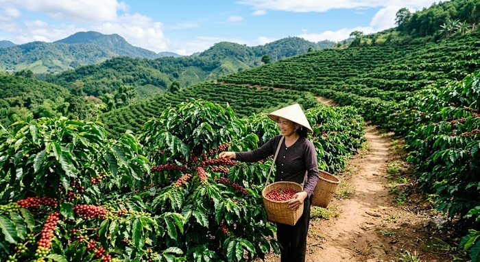  Giá cà phê tiếp tục giảm. Ảnh minh họa: thuonghieucongluan.com.vn 