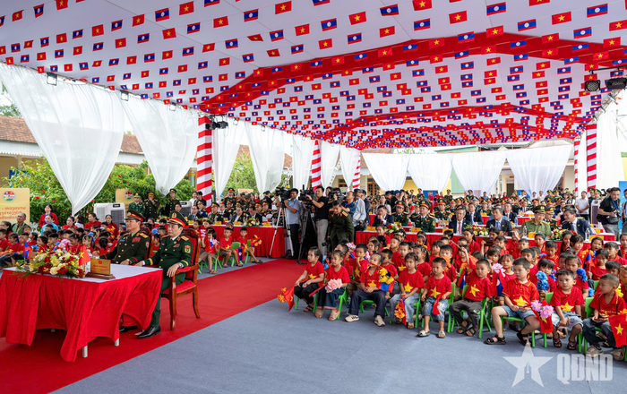 Quang cảnh Lễ khởi công công trình Trường mầm non Thanh Hà tại xã Kim Bảng, tỉnh Nghệ An.