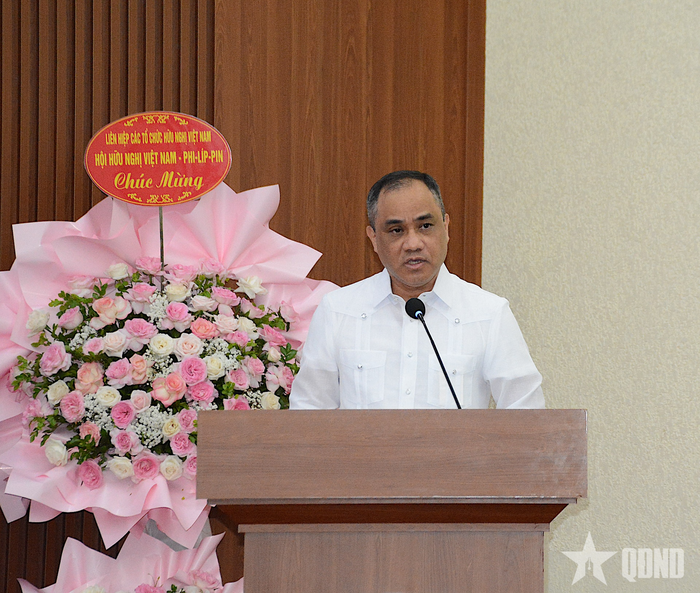 Đại sứ Philippines tại Việt Nam Francisco Noel R. Fernandez III phát biểu. 