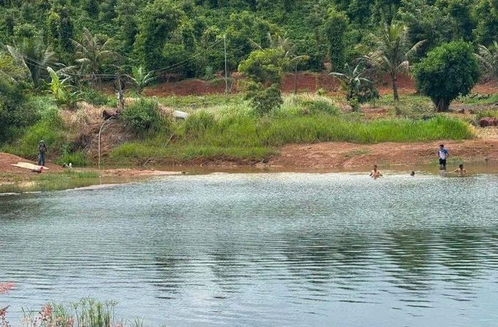 Hồ thủy lợi nơi xảy ra vụ việc thương tâm