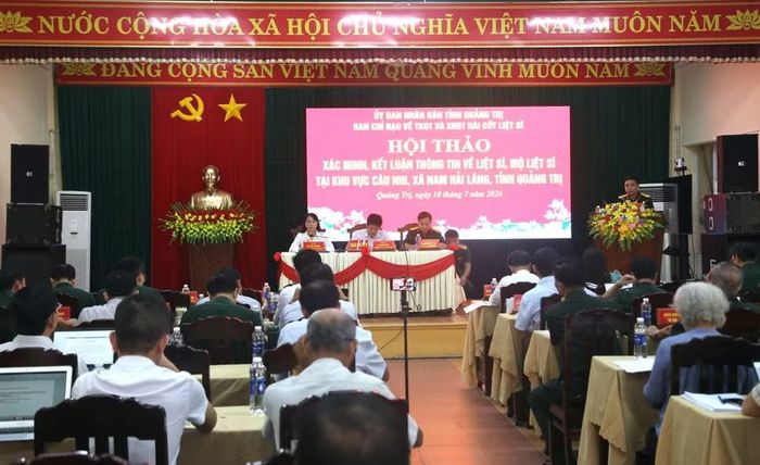Hội thảo xác minh thông tin liệt sĩ, mộ liệt sĩ tại khu vực Câu Nhi, xã Nam Hải Lăng.