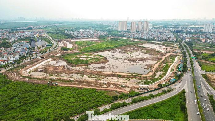 Hồ điều hòa Cự Khối - hạng mục lớn nhất của dự án - có diện tích mặt nước khoảng 30,25 ha, được kỳ vọng nâng cao năng lực tiêu úng cho khu vực.