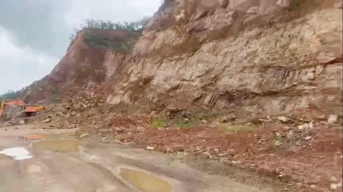 Khu vực khai thác khoáng sản trái phép của Công ty Sơn Hà Thống Nhất.