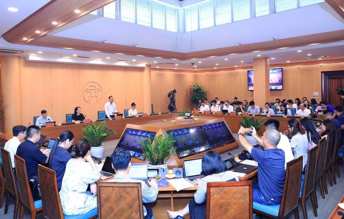 Quang cảnh cuộc họp báo. Ảnh: Xuân Hải.