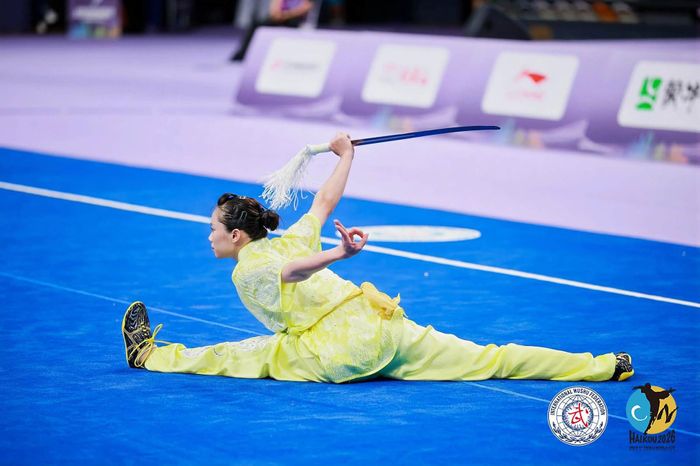 Thúy Vi là một trong những võ sĩ nhiều kinh nghiệm nhất của tuyển wushu Việt Nam.