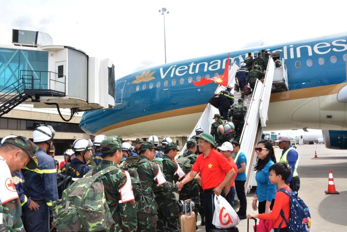 Đoàn Việt Nam đã hoàn thành nhiệm vụ cứu hộ sau thảm họa động đất tại Venezuela. Ảnh: QĐND