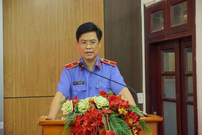 Đồng chí Nguyễn Sơn Hà, Phó viện trưởng VKSND TP Hải Phòng kết luận và bế mạc Hội nghị.