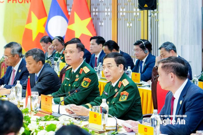 Đại tướng Phan Văn Giang phát biểu tại Hội đàm. Ảnh: Phạm Bằng