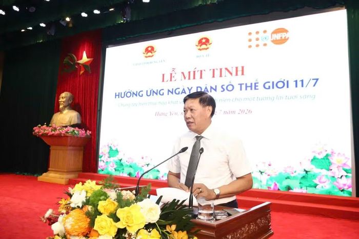Thứ trưởng Bộ Y tế Đỗ Xuân Tuyên phát biểu tại buổi lễ. (Ảnh: PV/Vietnam+)