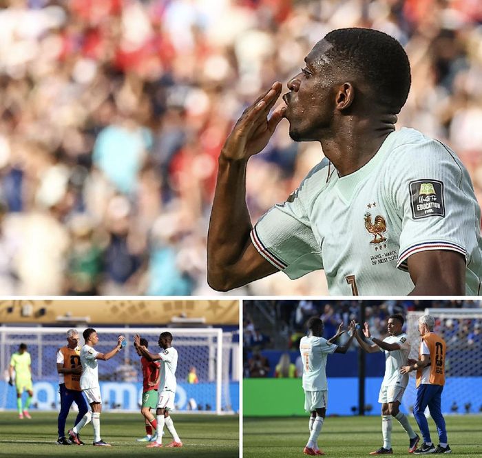 Dembele ghi bàn nâng tỉ số lên 2-0 - Ảnh: AFP