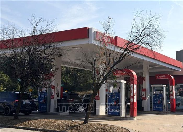 Một trạm bán lẻ xăng dầu tại Washington D.C. Ảnh: Ngọc Quang/PV TTXVN tại Mỹ