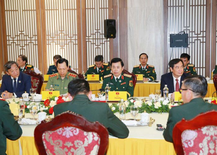 Các đại biểu cấp cao Bộ Quốc phòng Việt Nam tham dự Hội đảm. Ảnh: Trọng Đức/TTXVN