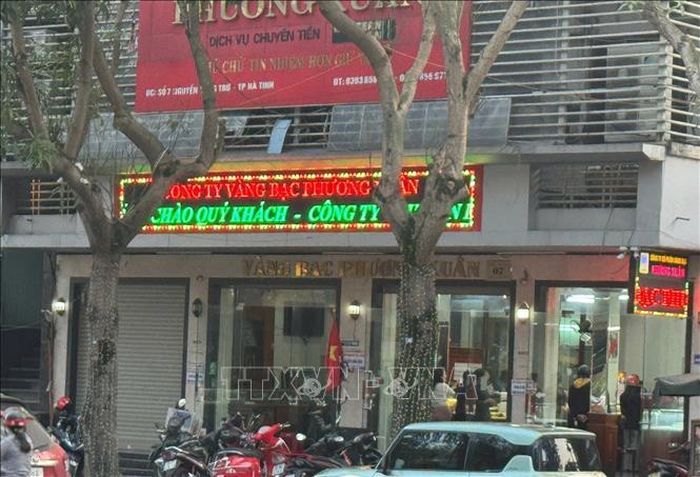 Cửa hàng vàng bạc Phương Xuân tại đường Nguyễn Công Trứ, phường Thành Sen, tỉnh Hà Tĩnh.