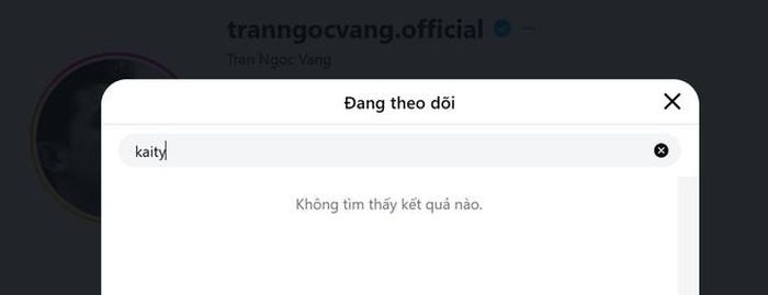 Cặp đôi không còn theo dõi nhau trên Instagram.